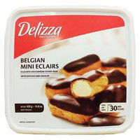 Delizza Mini Eclairs, Belgian Custard Cream, 30 Each