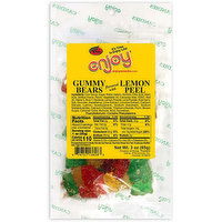 Enjoy Gummy Bears with Lemon Peel, 3 Ounce