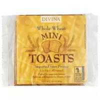 Divina Mini Toasts, Whole Wheat, 2.8 Ounce