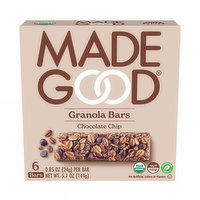 MadeGood Granola Bars, Chocolate Chip, 5.1 Ounce