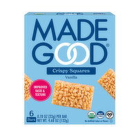 MadeGood Crispy Squares, Vanilla, 4.68 Ounce