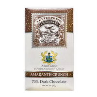 Letterpress Amaranth Crunch 70% Dark Chocolate, 2.3 Ounce