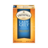 Twinings Black Tea, Lady Grey, Bags, 20 Each