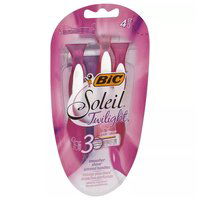 BIC Twilight Soleil Razor, 3 Blades, 4 Each