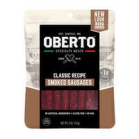 Oberto Smoked Sausage Sticks, Classic Recipe, 5 Ounce