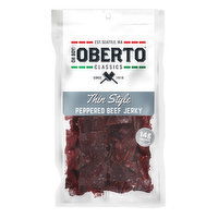 Oberto Beef Jerky, Peppered, Thin Style, 7 Ounce