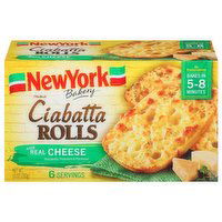 New York Bakery Olde World Ciabatta Rolls with Real Cheese, 10 Oz, 10 Ounce