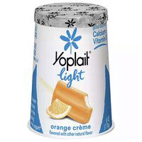 Yoplait Light Fat Free Yogurt, Orange Crème, 6 Ounce