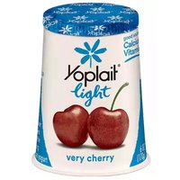 Yoplait Light Fat Free Yogurt, Very Cherry, 6 Ounce