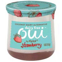 Yoplait Oui Dairy Free Yogurt, Coconut Dairy Alternative, Strawberry, 5 Ounce