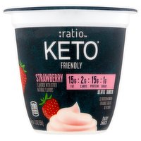 Ratio KETO Friendly Yogurt Cultured Dairy Snack, Strawberry, 5.3 Ounce