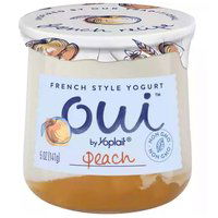 Yoplait Oui French Style Yogurt, Peach, 5 Ounce