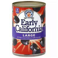 Musco Family Pitted Olives, Early California, Large, 6 Ounce