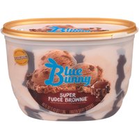 Blue Bunny Super Premium Ice Cream, Fudge Brownie, 46 Ounce