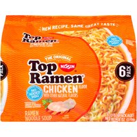 Nissin Top Chicken Ramen Noodle Soup , 6 Each