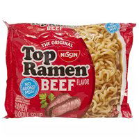 Nissin Top Ramen, Beef (Pack of 4), 4 Each