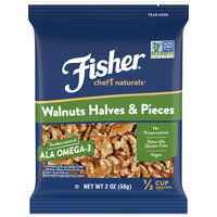 Fisher Chef's Naturals Walnut Halves & Pieces, 2 Ounce