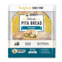 Atoria's Pita Bread, Traditional, 12 Ounce