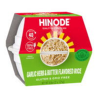 Hinode Microwavable Garlic Herb & Butter Rice Cups, 8.8 Ounce