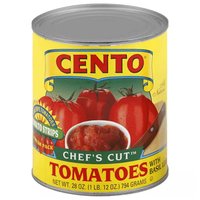 Cento Tomatoes, Chef'S Cut, With Basil Leaf, 28 Ounce