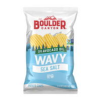 Boulder Canyon Wavy Sea Salt Potato Chips, 5.5 Ounce
