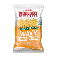 Boulder Canyon Wavy Cheddar Sour Cream Flavored Potato Chips, 5.5 Ounce