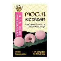 Mikawaya Mochi Ice Cream Strawberry Boba, 6 Each