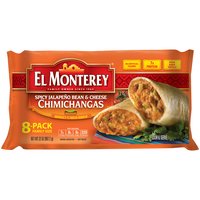 El Monterey Spicy Bean & Cheese Chimichangas, 32 Ounce