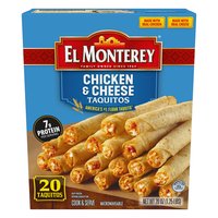 El Monterey Flour Taquitos, Chicken & Cheese, 20 Each