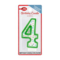 Betty Crocker Numeral 4 Birthday Candle, 1 Each