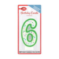 Betty Crocker Numeral 6 Birthday Candle, 1 Each