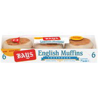 Bays English Muffins, Sourdough, 6 Each