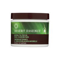 Desert Essence Facial Cleansing Pads, Tea Tree Oil, 50 Each