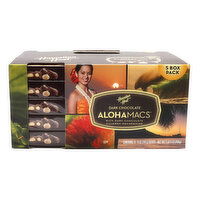 Hawaiian Host Alohamacs Dark Chocolate, 5 Box Pack, 125 Ounce