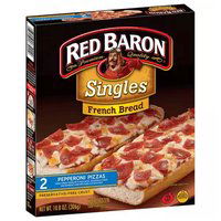 Red Baron French Bread Singles Pepperoni Pizza, 10.8 Ounce