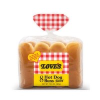 Love's Hotdog Buns 8-pack, 14 Ounce