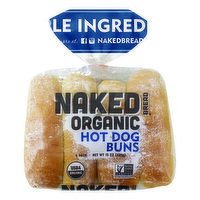 Naked Organic Hot Dog Buns, 8 Count, 15 Ounce