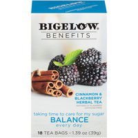 Bigelow Benefits Herbal Tea, Cinnamon & Blackberry , 18 Each