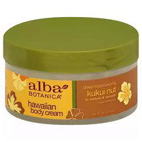 Alba Botanica Hawaiian Body Cream, Kukui Nut, 6.5 Ounce