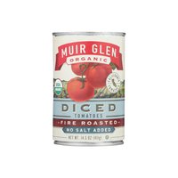 Muir Glen Diced Tomatoes, No Salt, 1 Ounce