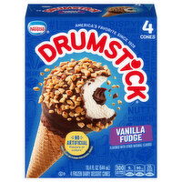 Drumstick Vanilla Fudge, 4 Each