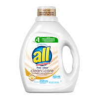 All Clean & Care with Keratin and Vitamin E Liquid Laundry Detergent, 88 Ounce