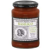 Cucina & Amore Basilico Italian Tomato Basil & Garlic Sauce, 16.8 Ounce