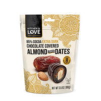 Kitchen & Love Extra Dark Chocolate Almond Stuffed Dates, 3.5 Ounce
