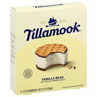 Tillamook Ice Cream Sandwiches, Vanilla Bean, 12 Ounce