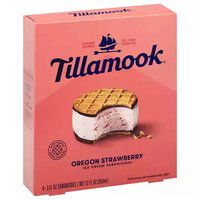 Tillamook Ice Cream Sandwiches, Oregon Strawberry, 12 Ounce