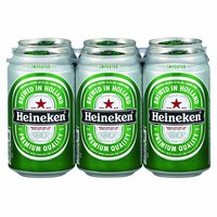 Heineken Lager Beer, Cans (Pack of 6), 72 Ounce