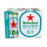 Heineken Silver Cans (12-pack), 144 Ounce