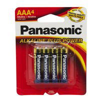 Panasonic Alkaline Plus Power Battery, AAA, 4 Each