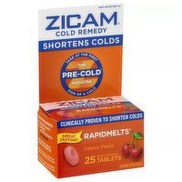 Zicam Cold Remedy, Rapidmelts Quick Dissolve Tablets, Cherry Flavor, 25 Each